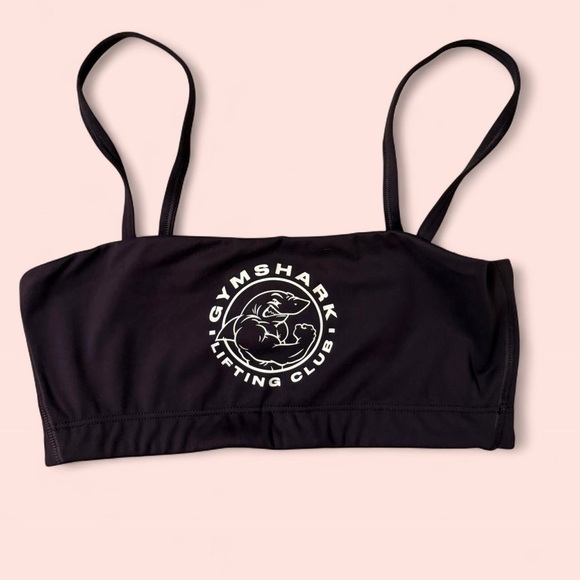 Gymshark Other - Gymshark Black Sports Bra with White Logo